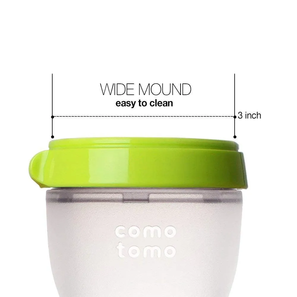 150ml Green Twin Pack Silicone Feeding Bottle