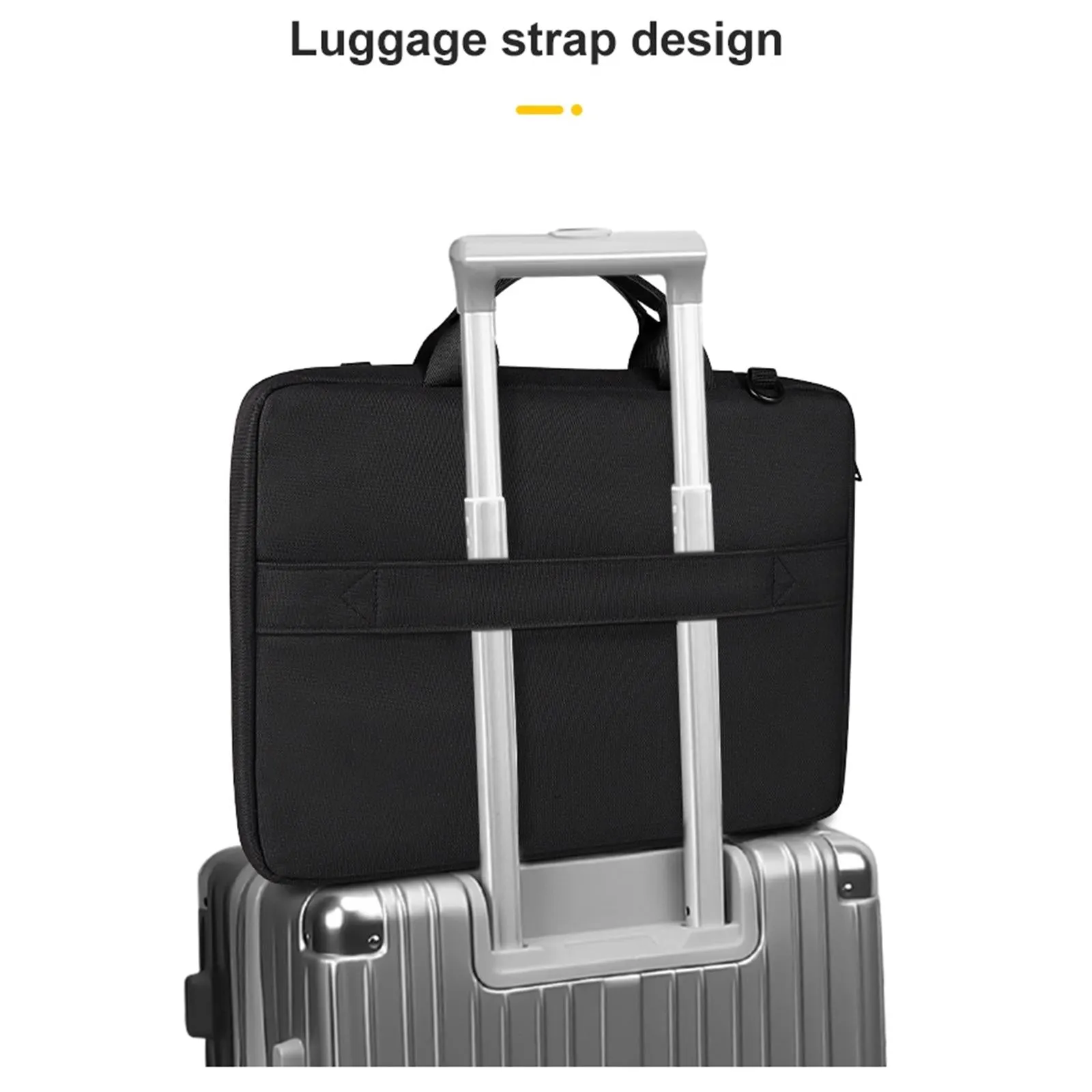 15.6 Inch Thickened Polyester Laptop Bag | Black