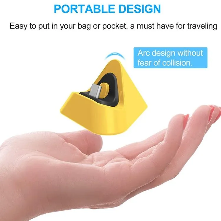 2-Pack Portable Triangle Charger | For Nintendo Switch / Lite | Yellow