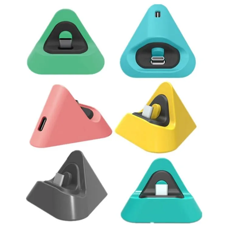 2-Pack Portable Triangle Charger | For Nintendo Switch / Lite | Yellow