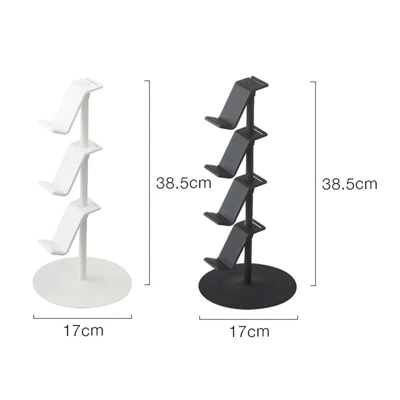 3-Tier Desktop Gamepad & Headphone Storage Rack | White
