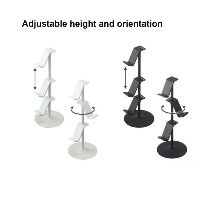 3-Tier Desktop Gamepad & Headphone Storage Rack | White