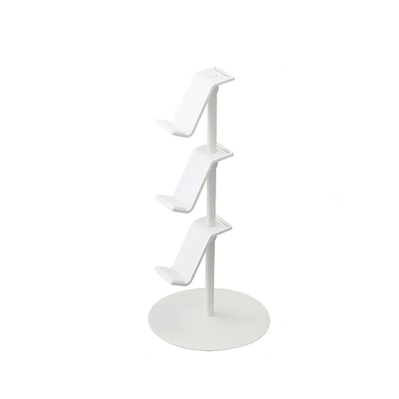 3-Tier Desktop Gamepad & Headphone Storage Rack | White