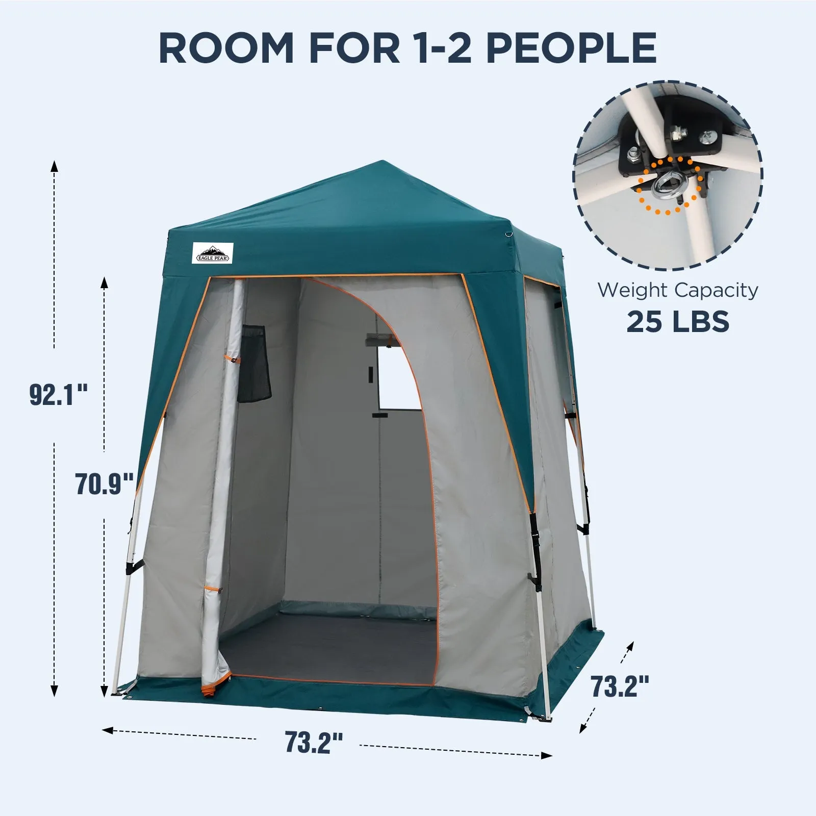 6x6 Pop Up Privacy Tent with Ground Mat