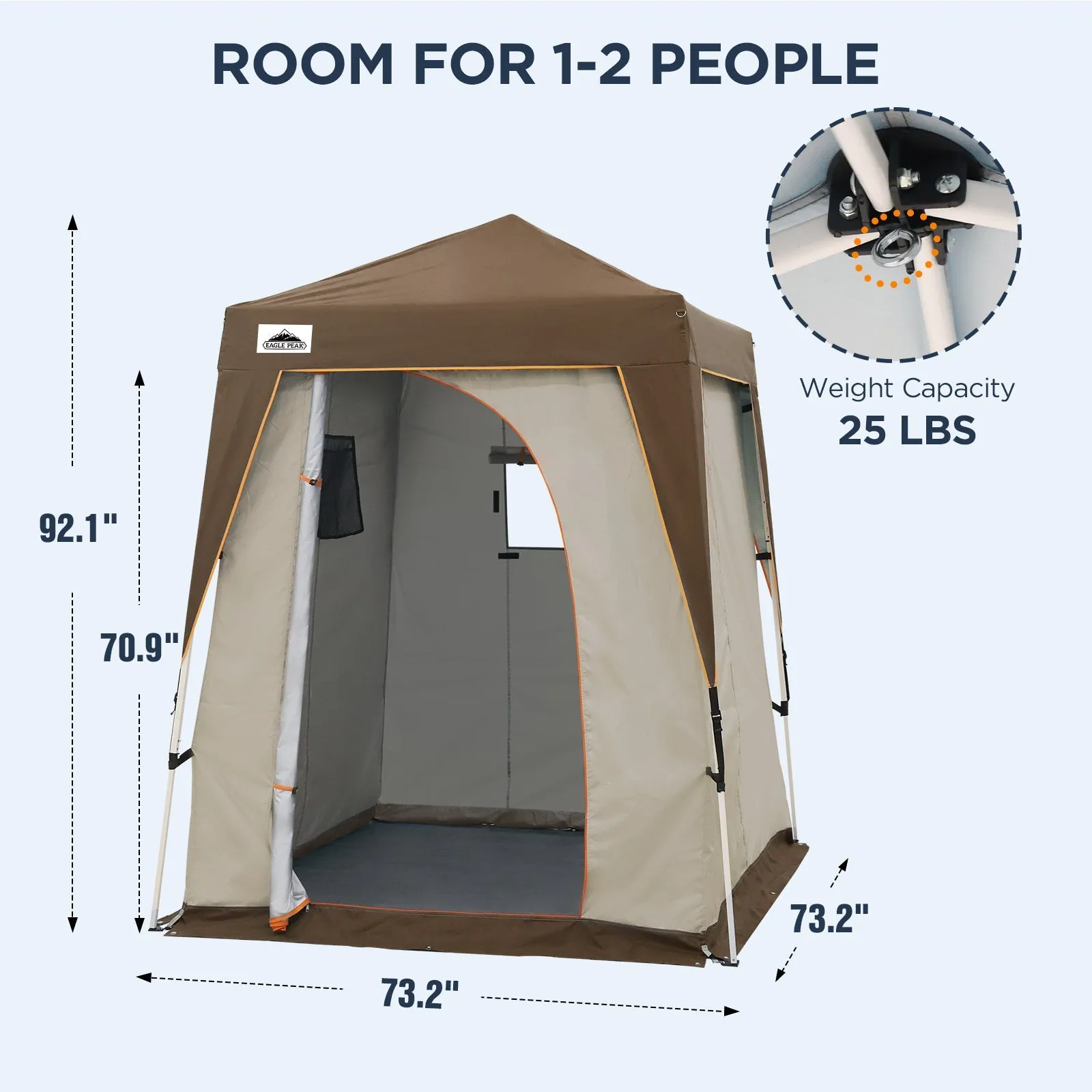 6x6 Pop Up Privacy Tent with Ground Mat