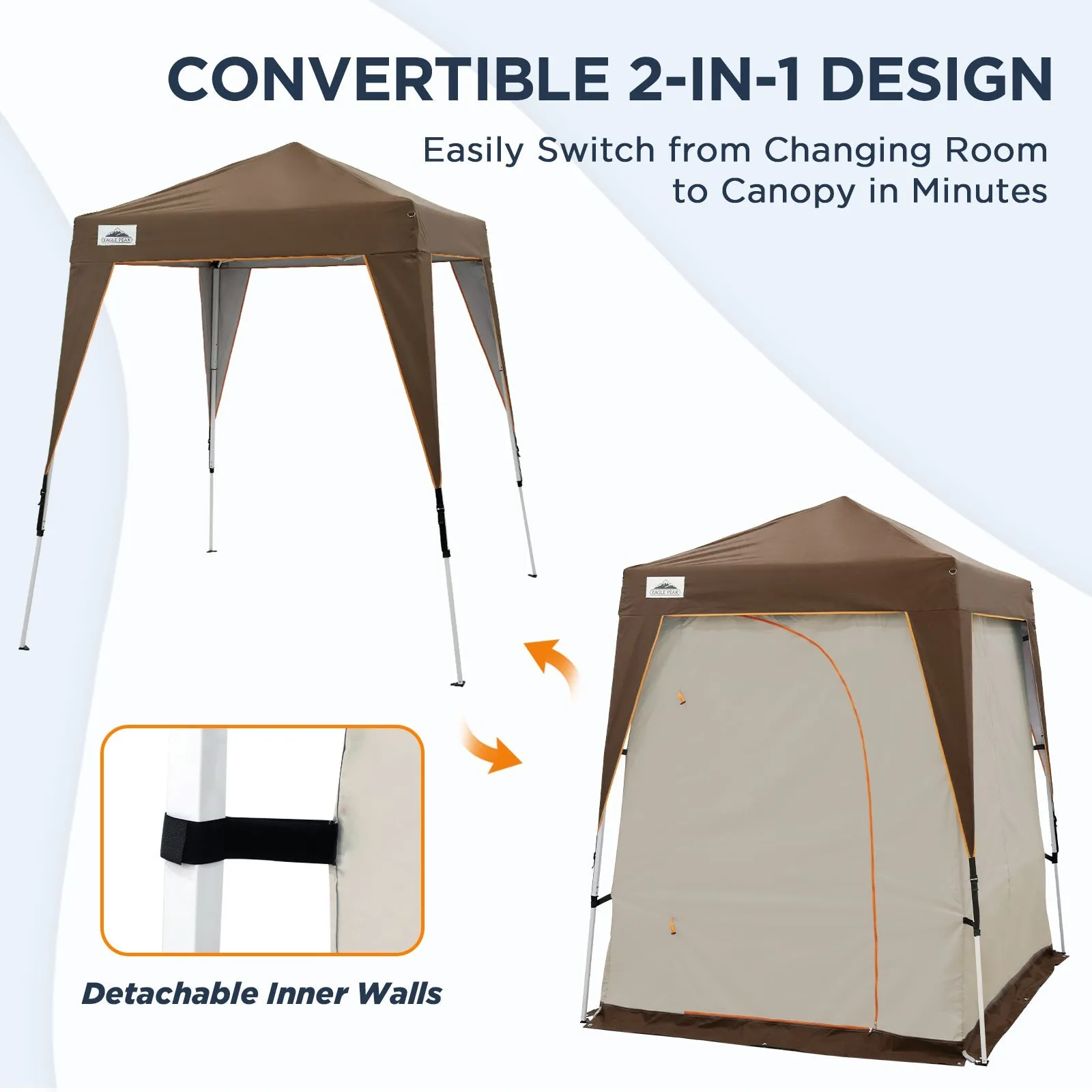 6x6 Pop Up Privacy Tent with Ground Mat