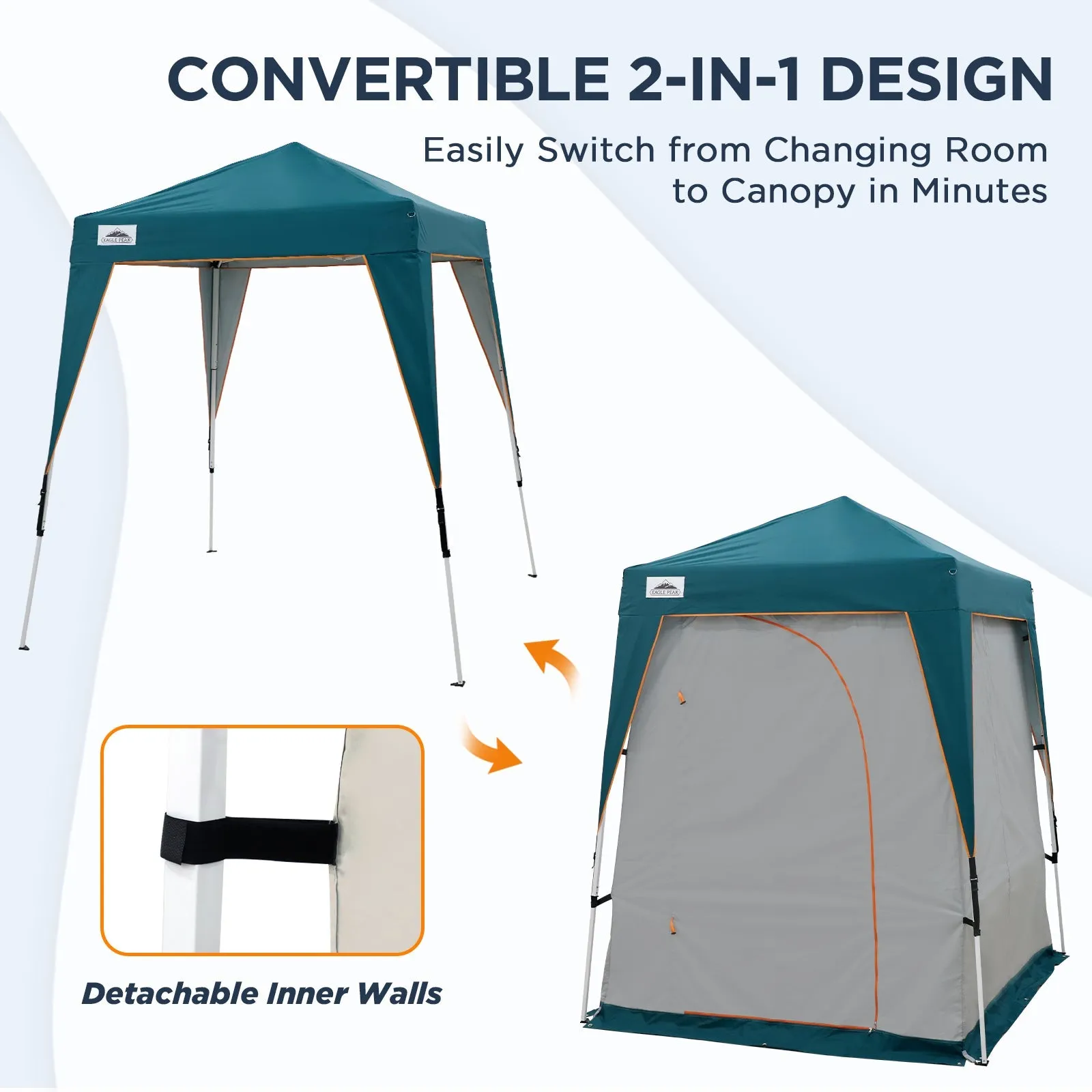 6x6 Pop Up Privacy Tent with Ground Mat
