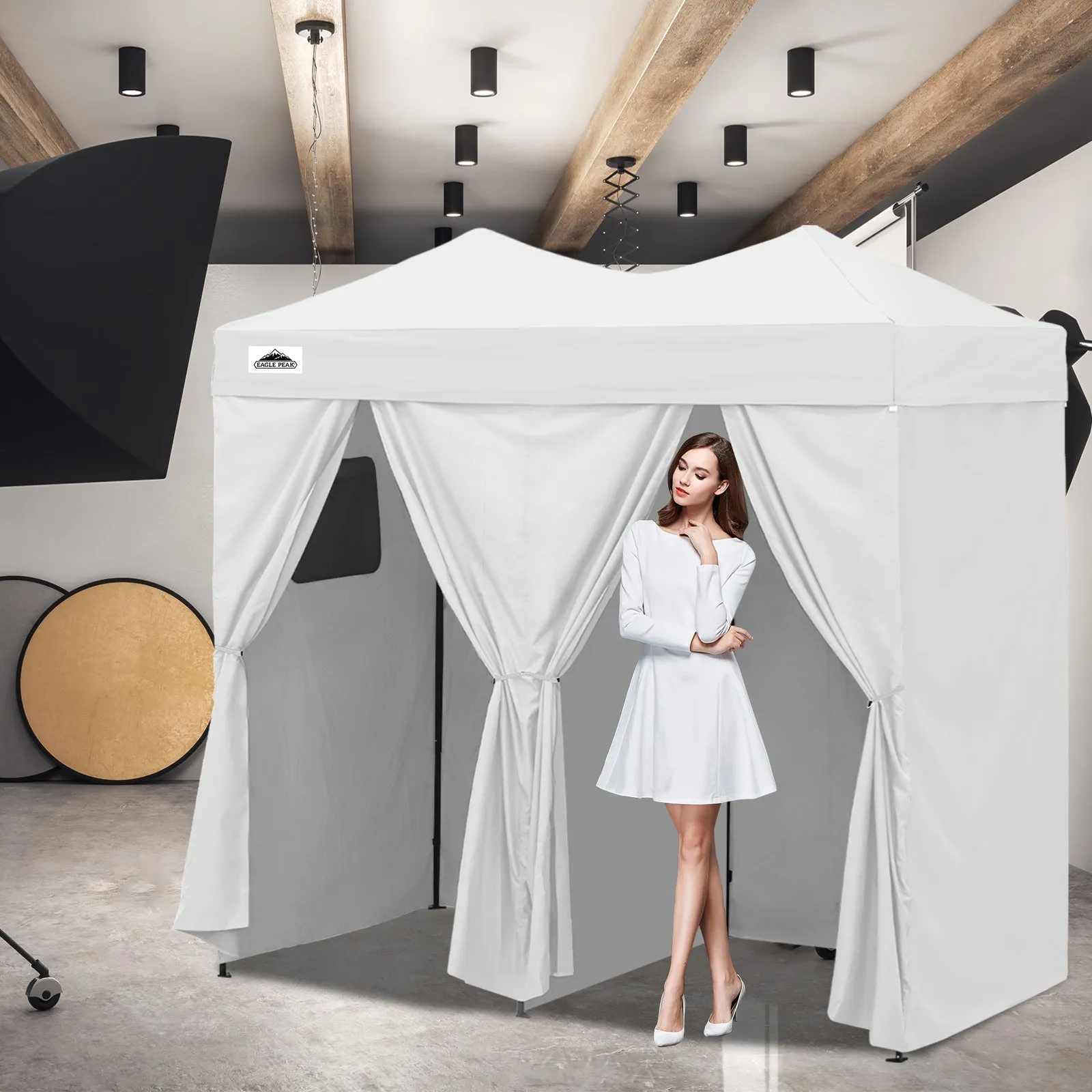 8x4 Outdoor Changing Room, 2 Room Pop Up Portable Changing Room