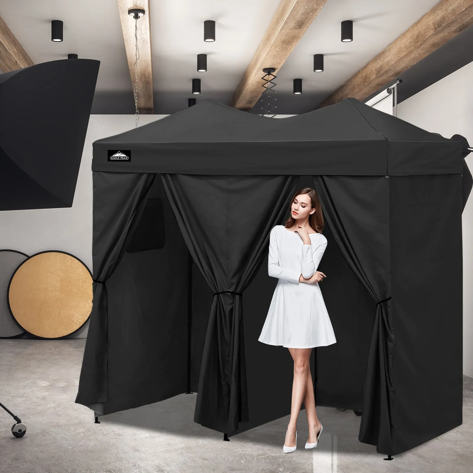 8x4 Outdoor Changing Room, 2 Room Pop Up Portable Changing Room