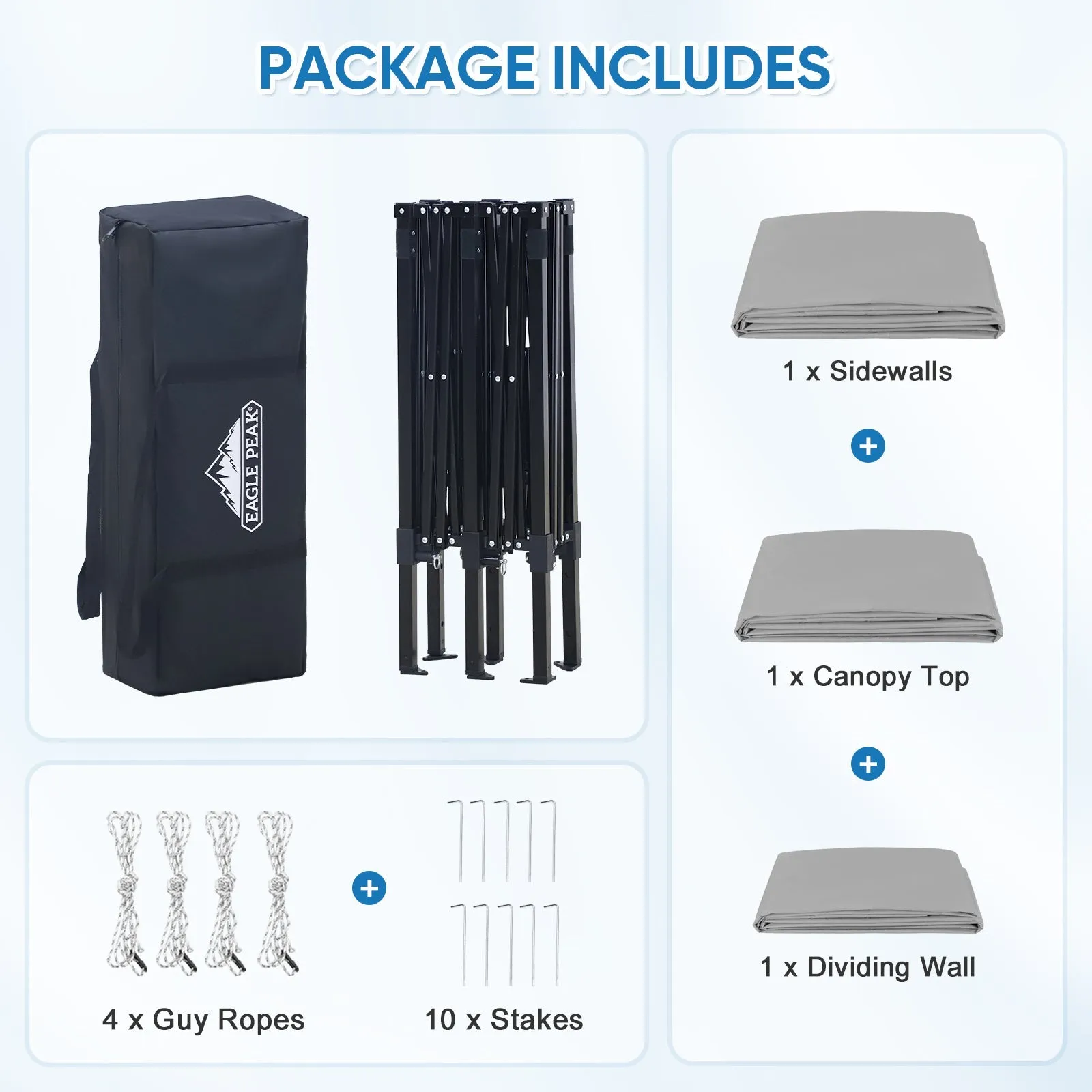 8x4 Outdoor Changing Room, 2 Room Pop Up Portable Changing Room