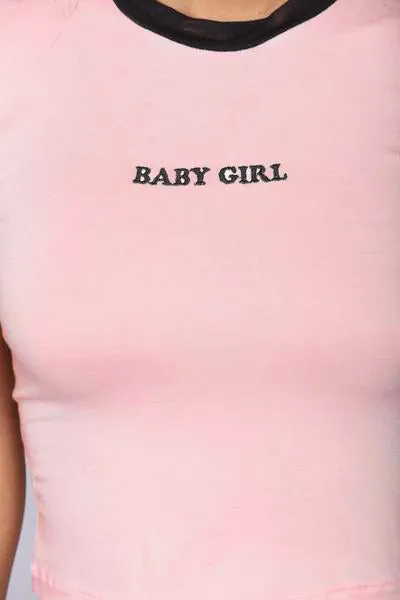 Baby Girl Tee - Pink Combo