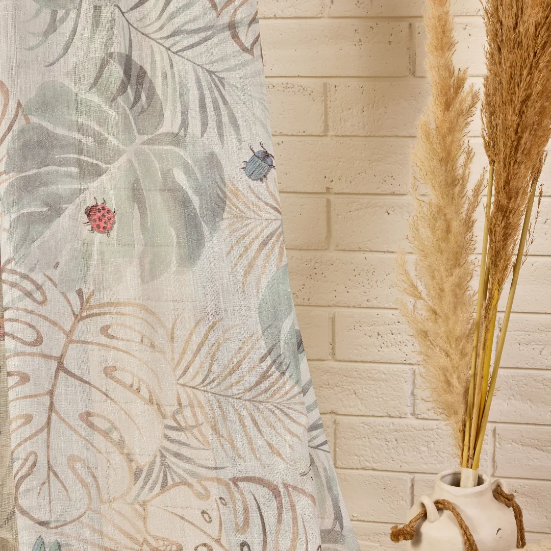 Baby It's A Wild World Sheer Curtain Fabric