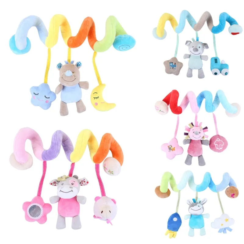 Baby Spiral Rattles Mobiles Soft Infant Crib Bed Stroller Toy For Newborns Car Seat Educational Towel Bebe Toys 0-12 Months