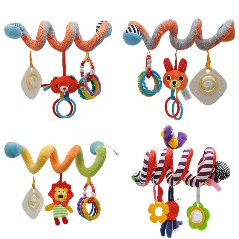 Baby Spiral Rattles Mobiles Soft Infant Crib Bed Stroller Toy For Newborns Car Seat Educational Towel Bebe Toys 0-12 Months