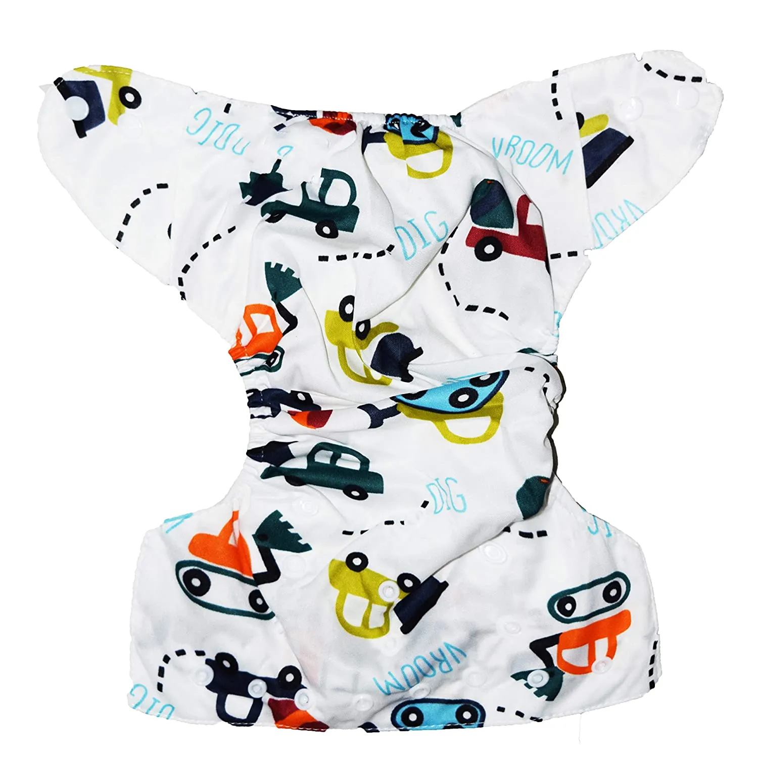 Babymoon 1 Cloth Diaper with 5Layers Grey Insert Premium Adjustable Reusable Cloth Diaper (Car)