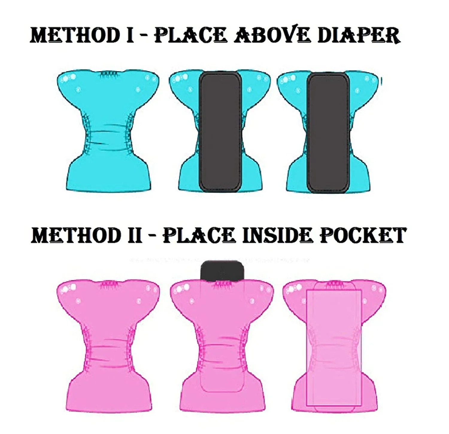 Babymoon 1 Cloth Diaper with 5Layers Grey Insert Premium Adjustable Reusable Cloth Diaper (Foodie)