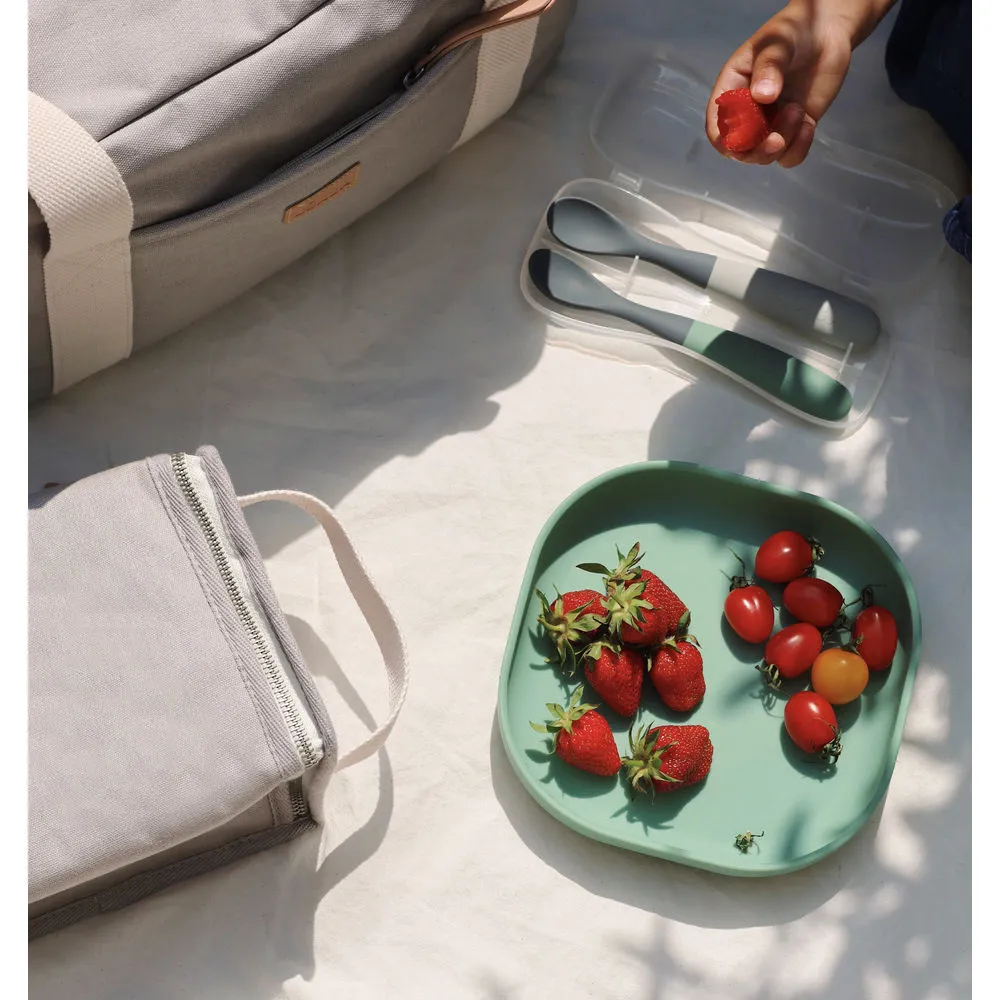 Beaba Silicone Baby Spoons Travel Set - Sage