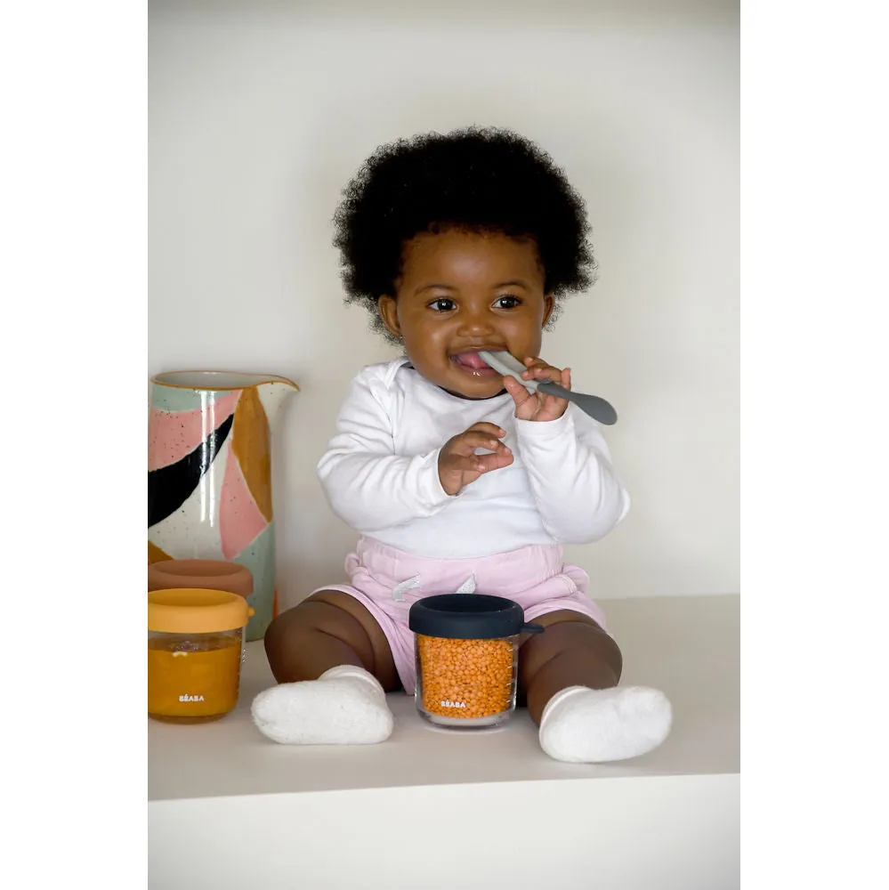 Beaba Silicone Baby Spoons Travel Set - Sage