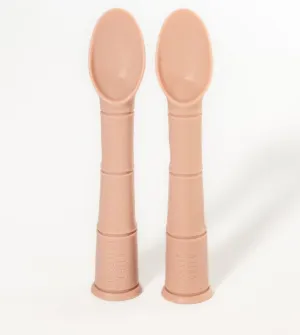 Blush Silicone Beginner Baby Spoon 2 Pack