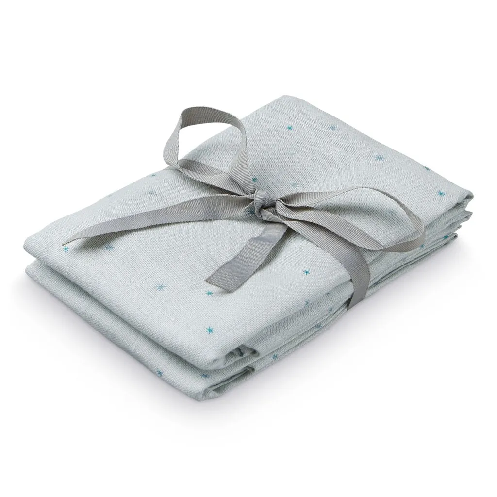 Cam Cam Copenhagen - Muslin Cloth, printed, 2 pack - Etoile Blue