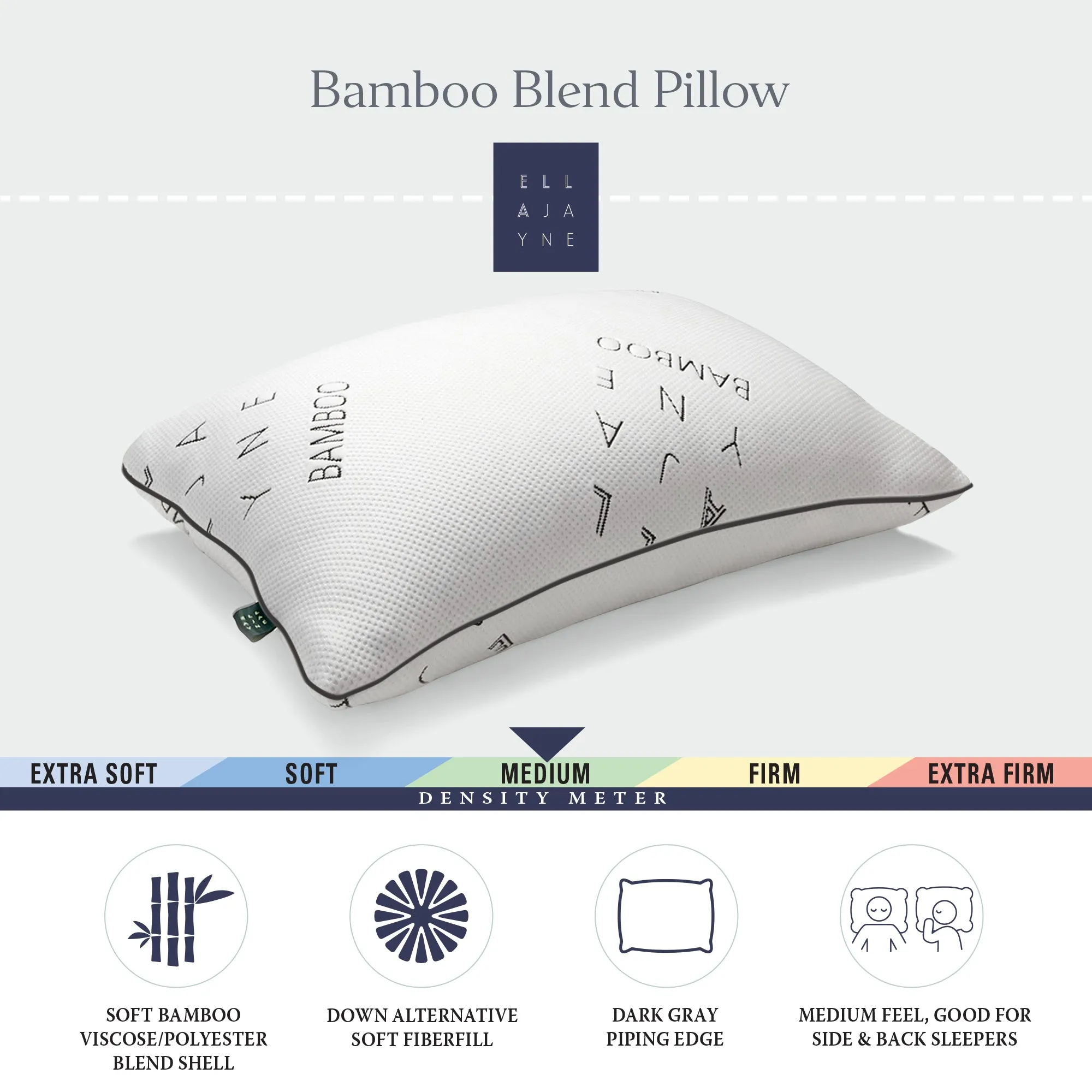 Ella Jayne Bamboo Pillow – Medium Support for All Sleep Positions