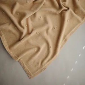 Knitted Textured Dots Baby Blanket