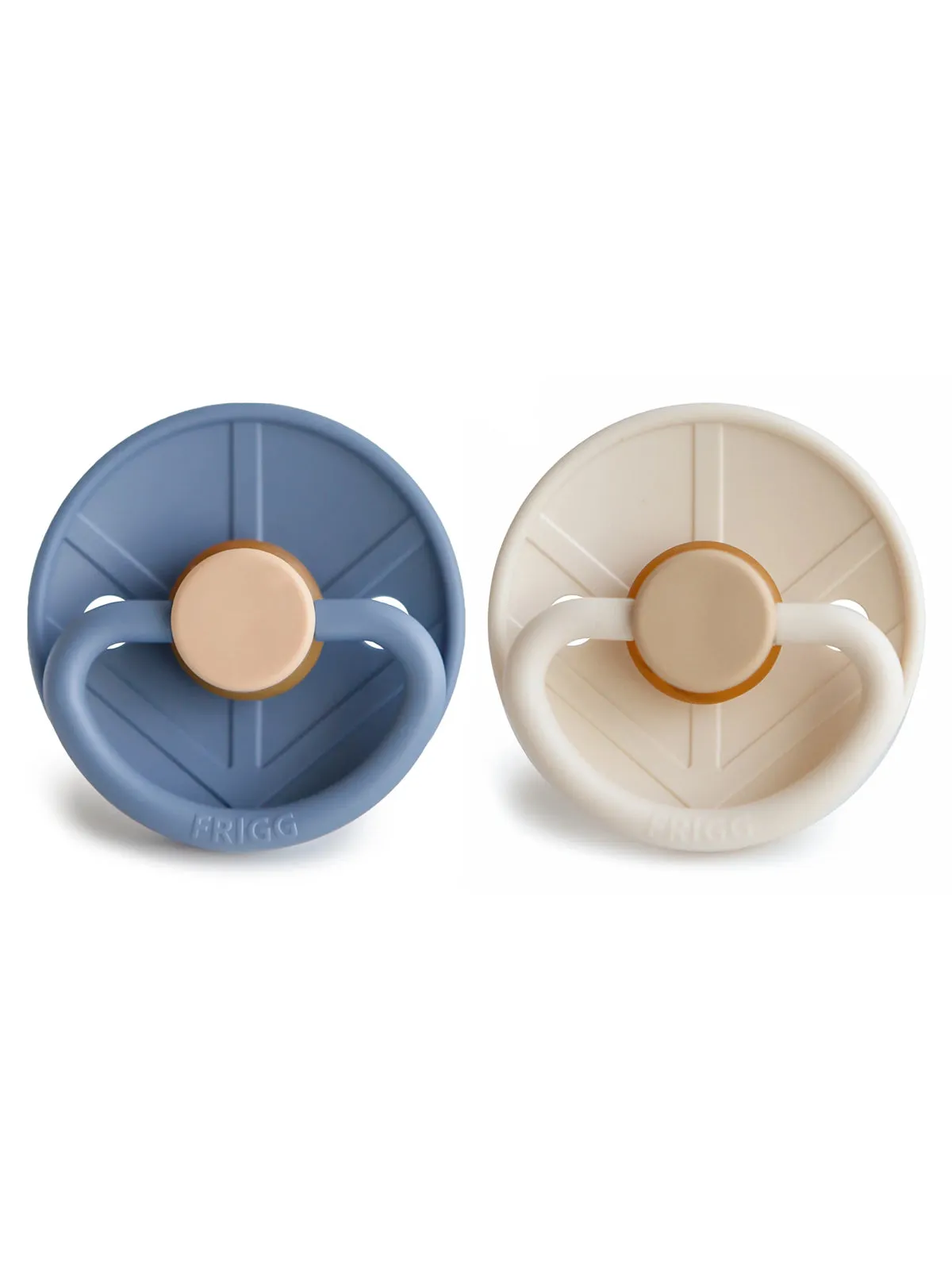 Little Viking Natural Rubber Pacifier 2-Pack, Ocean View/Cream