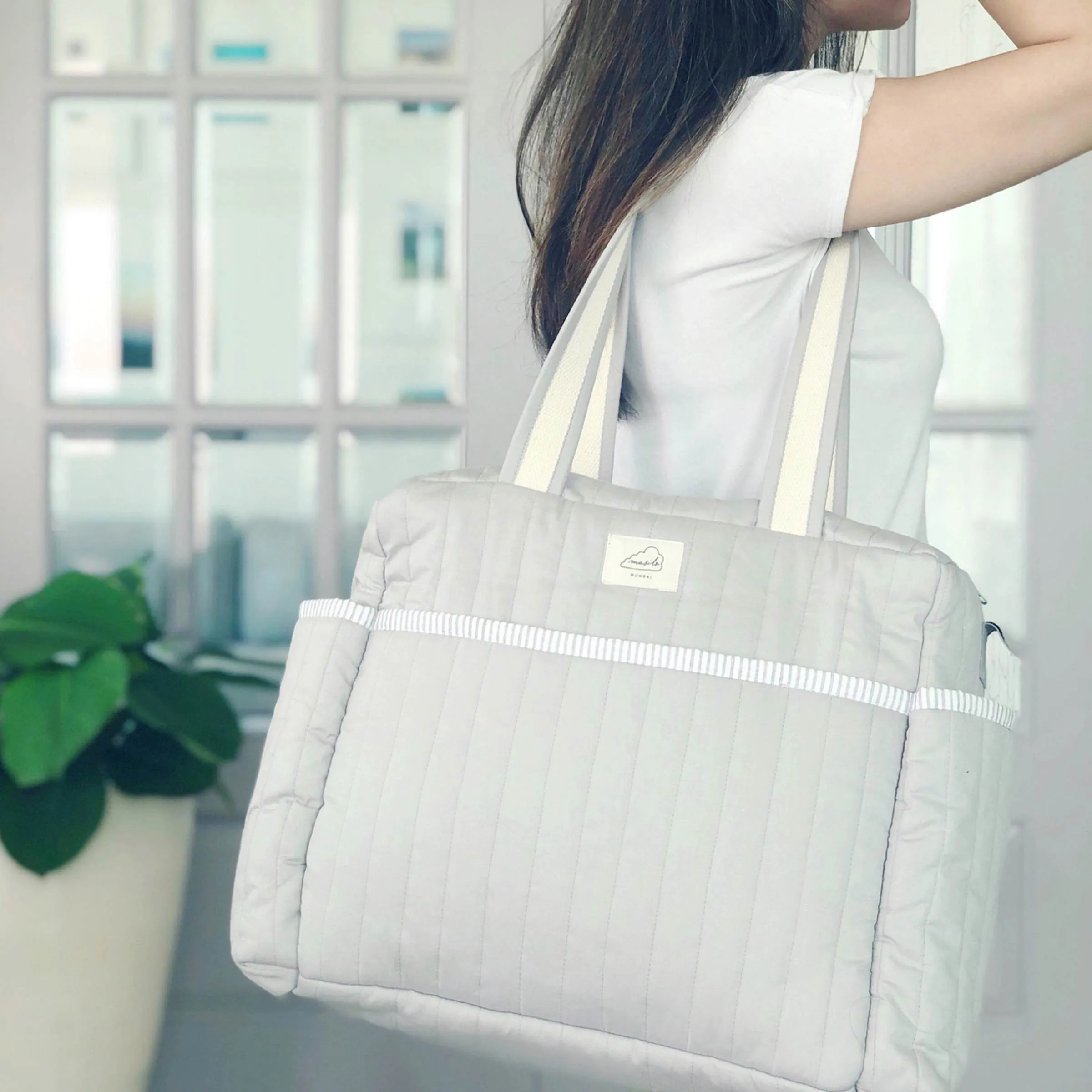 Masilo Organic Cotton Changing Bag  Grey