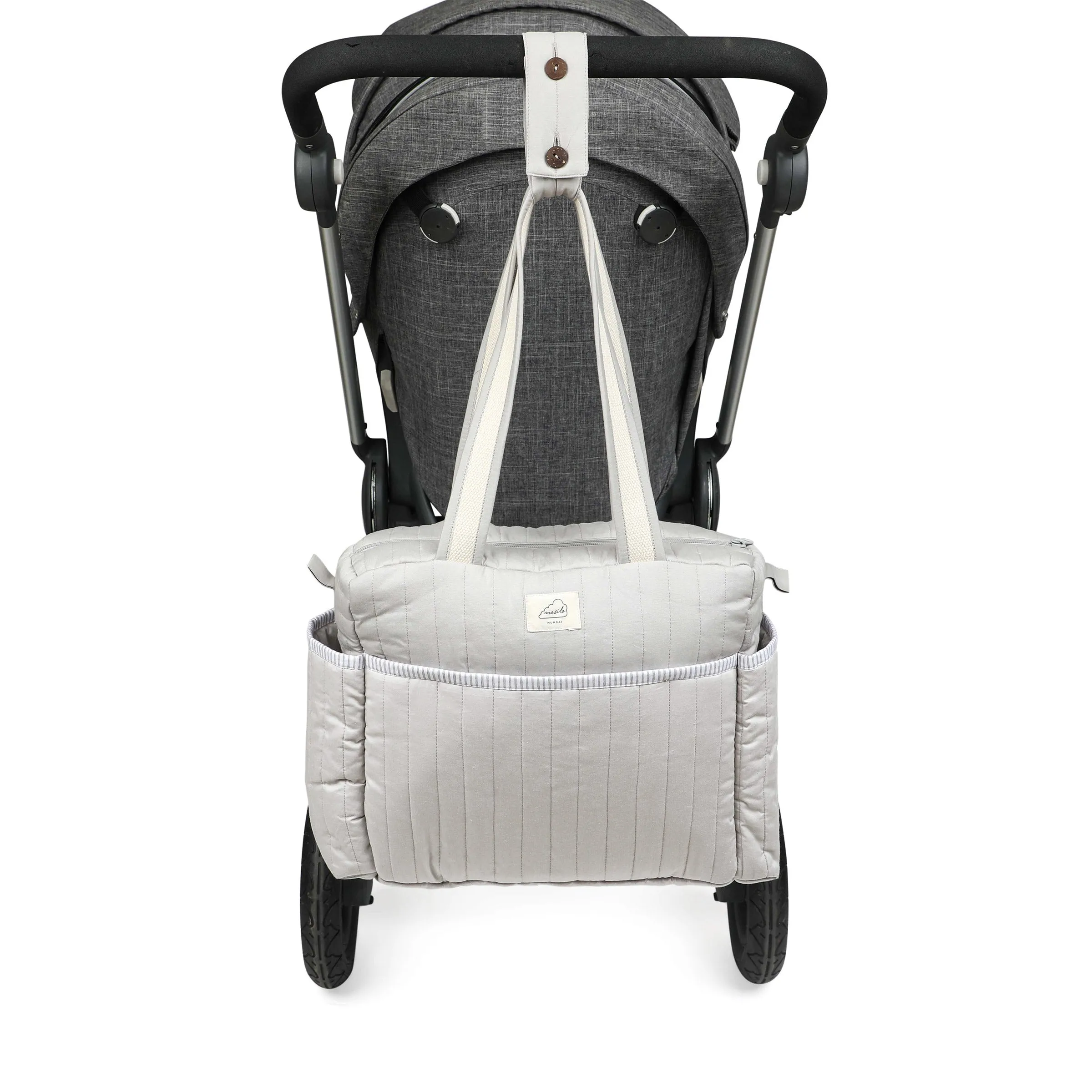 Masilo Organic Cotton Changing Bag  Grey
