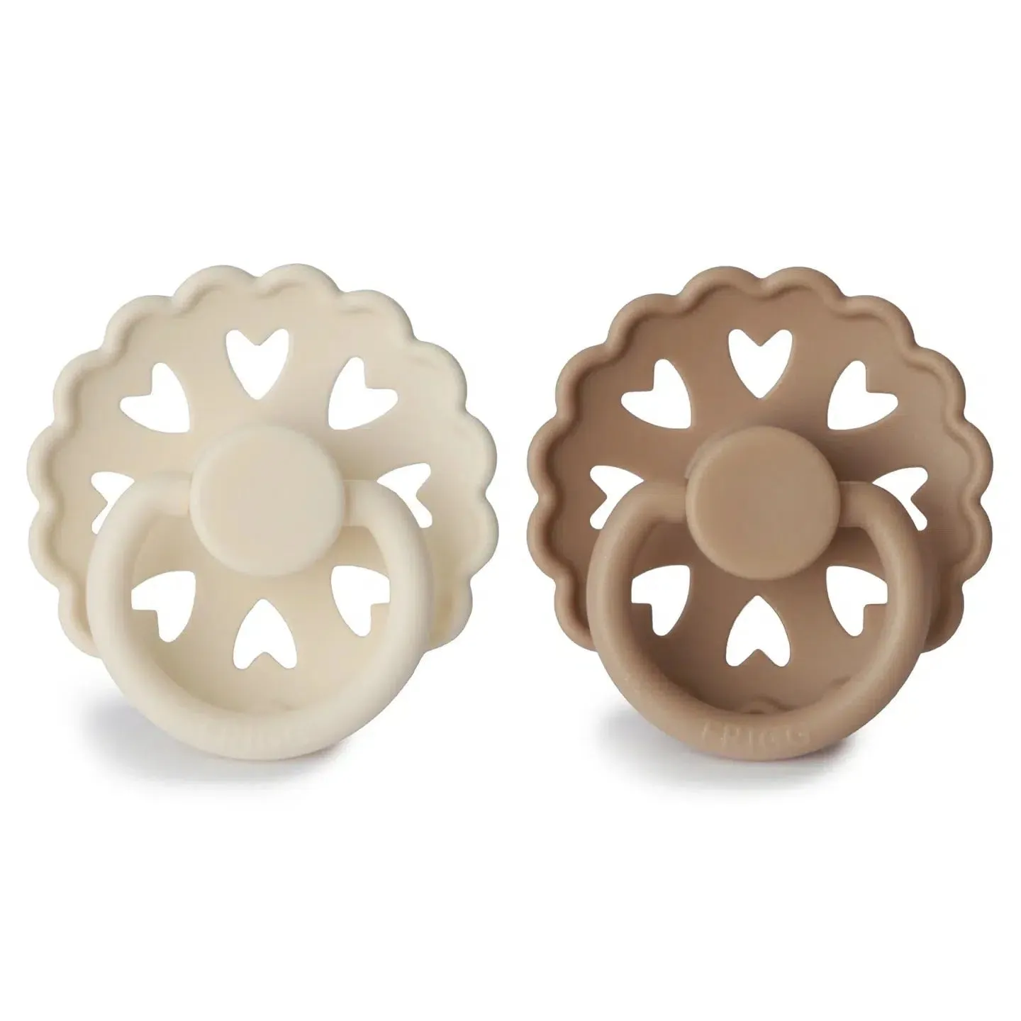 Mushie - FRIGG Anderson Silicone Pacifier 2-Pack - Cream   Satin