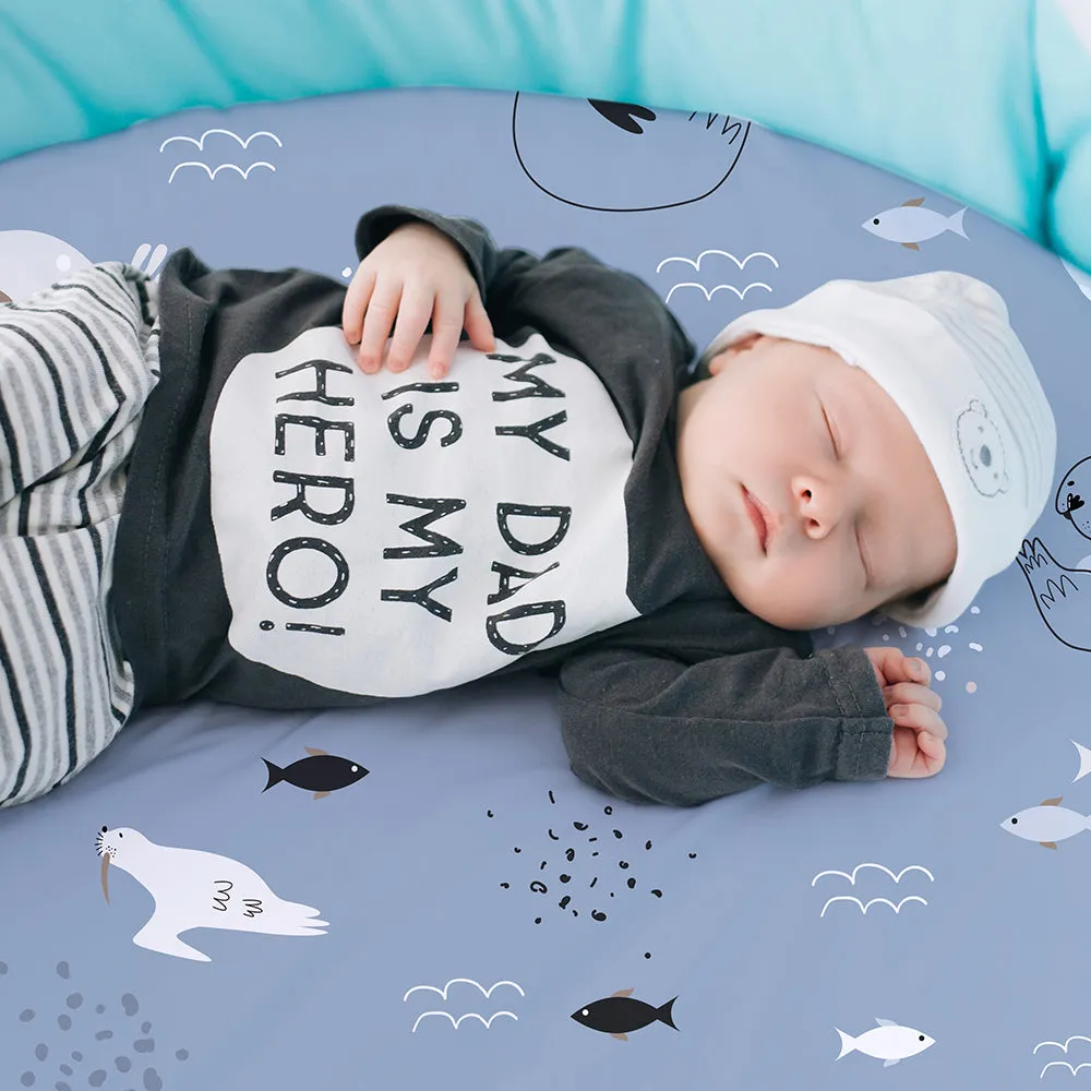 Nautical Whale Crib Mattress Cover Set of 2