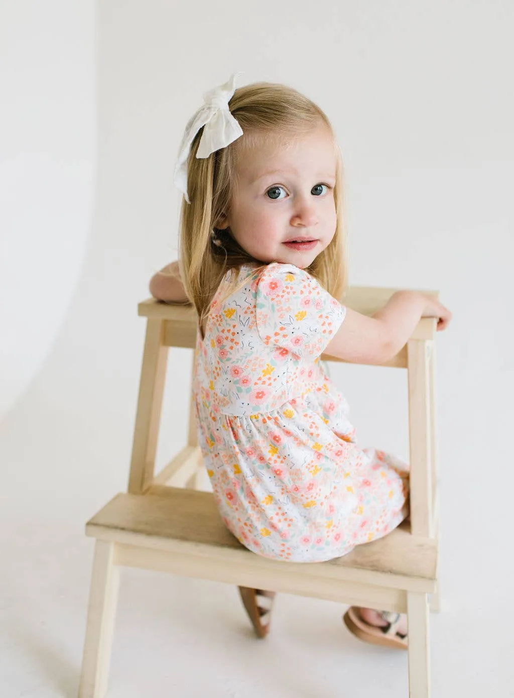 Rosie Romper in Bunny Field