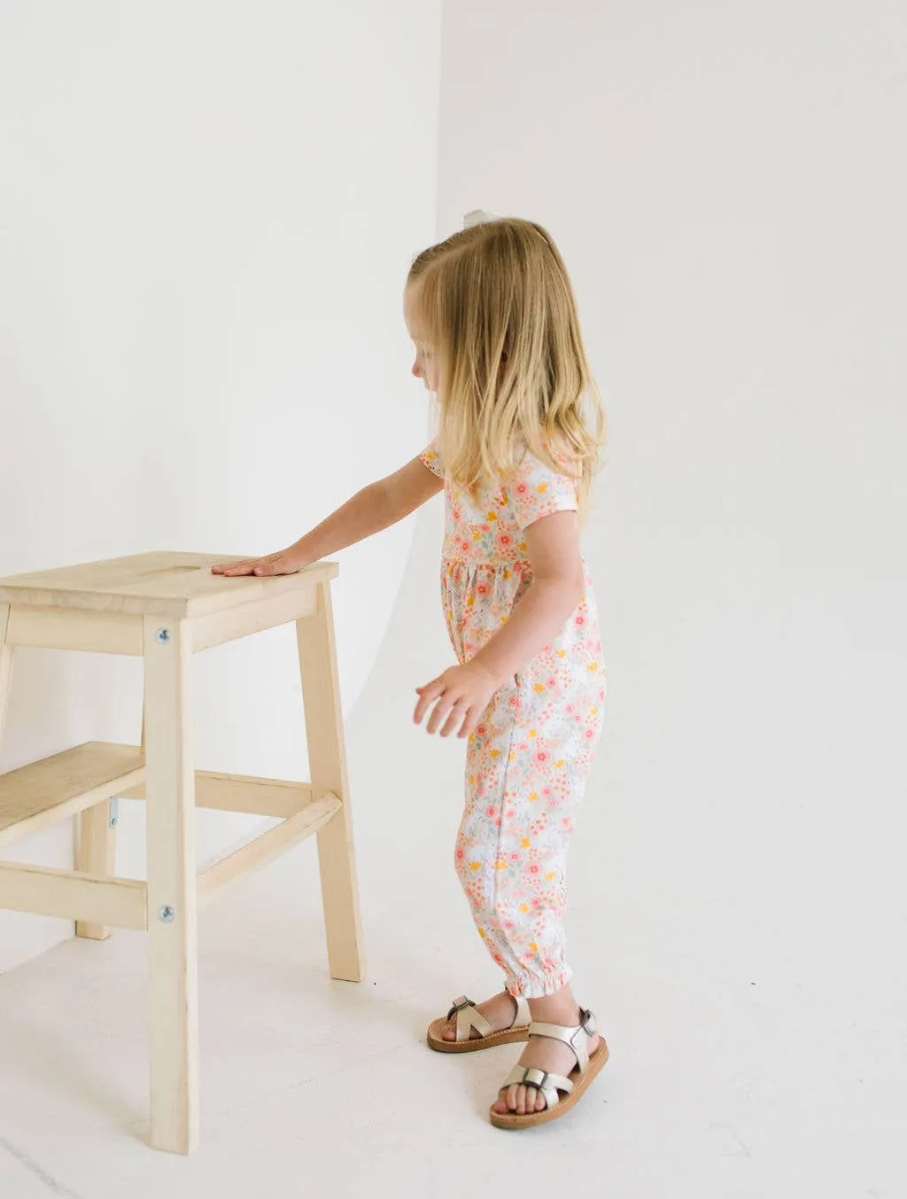 Rosie Romper in Bunny Field