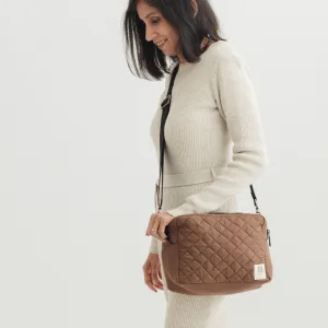 The GoMama Sling Diaper Bag (Linen Cotton - Brown)